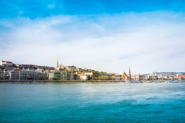 Fototapeta premium view of historic architectural in Budapest