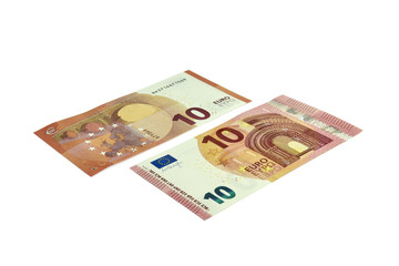 Obraz na płótnie Canvas 10 Euro Banknote 2014, vorne und hinten