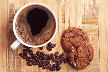 Coffee and chocolate cookies