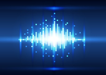 Abstract color blue  pixel background, Vector illustration