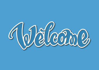 Welcome hand drawn lettering