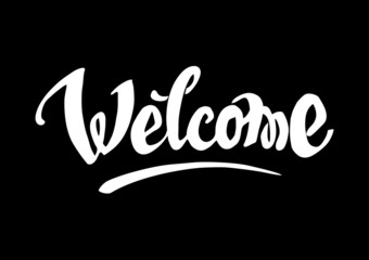 Welcome hand drawn lettering