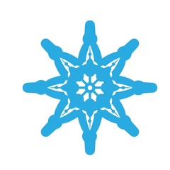 Delicate digital blue snowflake design