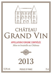 Étiquette bouteille de vin 2013