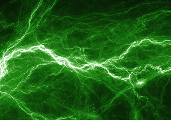 Fototapeta na wymiar Fantasy green lightning