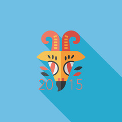 Chinese New Year flat icon with long shadow,eps10, Chinese Zodia