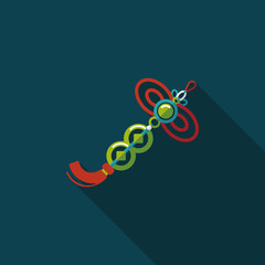 Chinese New Year flat icon with long shadow,eps10, lucky Chinese