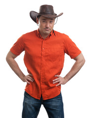 man in a cowboy hat