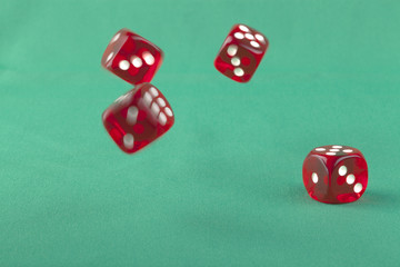 Bouncing Red Dice