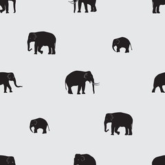 vector shadow elephants seamless pattern eps10