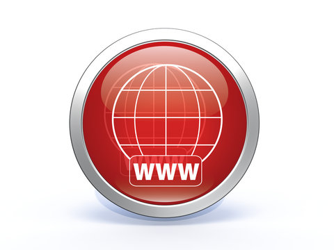 www circular icon on white background