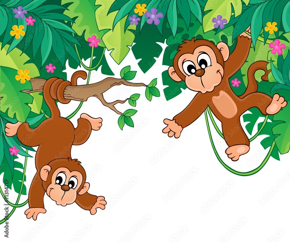 Wall mural Image with jungle theme 6