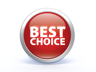 Best choice circular icon on white background