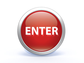 enter circular icon on white background
