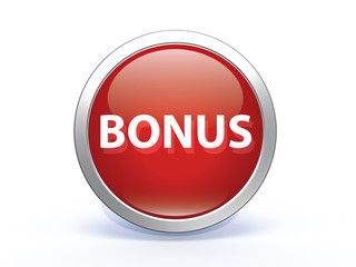 bonus circular icon on white background