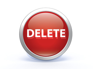 delete circular icon on white background