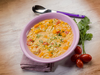 pumpkin soup with barley