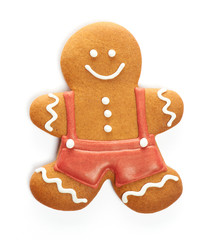 Christmas gingerbread man cookie
