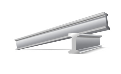 metal construction beams vector isolated on white