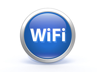 wifi circular icon on white background