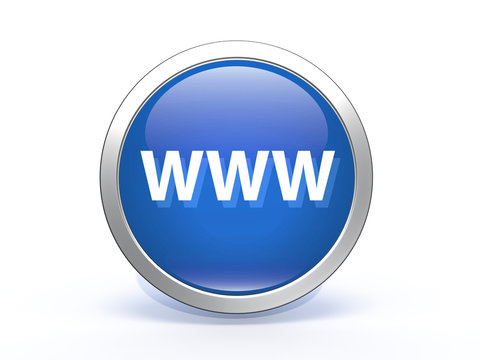 www circular icon on white background