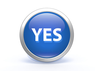 yes circular icon on white background
