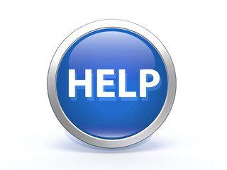 help circular icon on white background