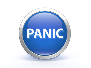 panic circular icon on white background