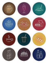 Fototapeta premium Fastfood and restaurant labels