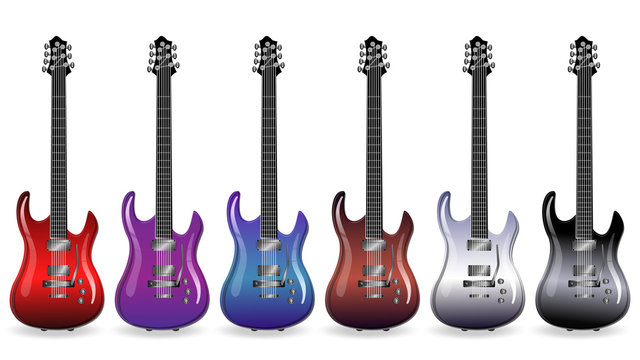 color variations of the electric guitar