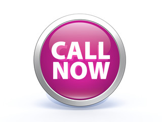 call now circular icon on white background