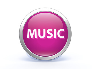 music circular icon on white background