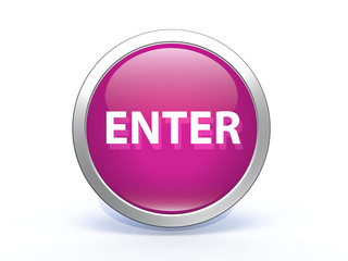 enter circular icon on white background