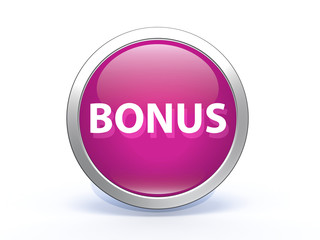 bonus circular icon on white background