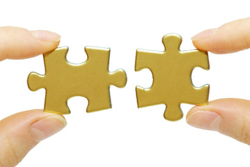 puzzle in hands