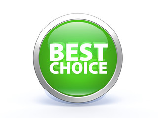 Best choice circular icon on white background