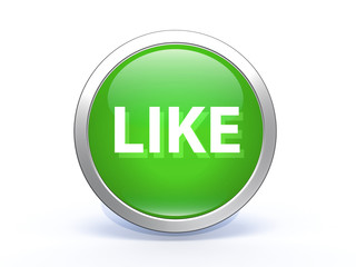 like circular icon on white background