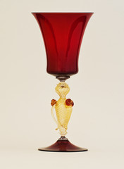 Naklejka premium Red and gold venetian glass