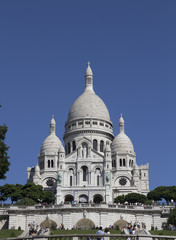 Fototapeta na wymiar Sacre Coeur Cathedral on Montmartre , Paris, France.