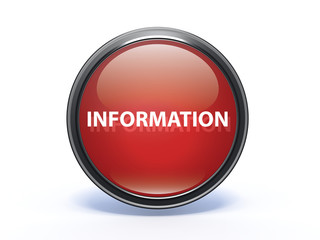 information circular icon on white background