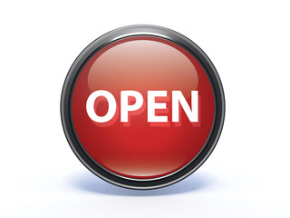 open circular icon on white background