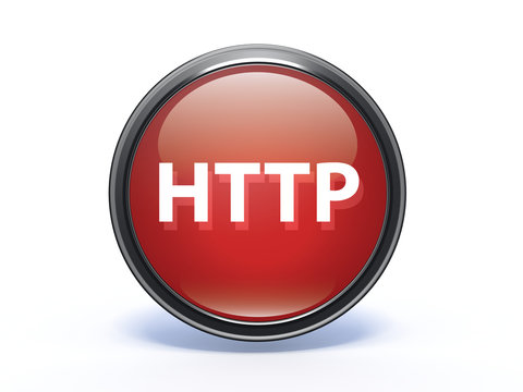 http circular icon on white background