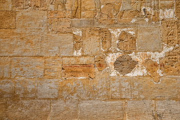 hieroglyphs on wall