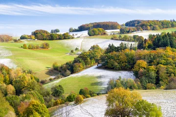 Wandaufkleber Herbstlandschaft im November © eyetronic