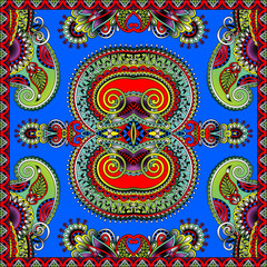 Traditional ornamental floral paisley bandanna