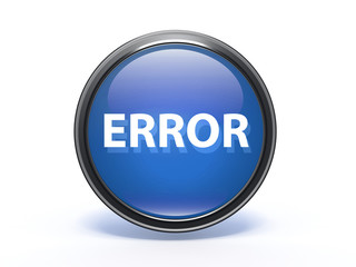 error circular icon on white background