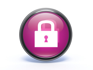 protect circular icon on white background