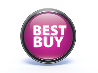 Best buy circular icon on white background