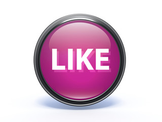 like circular icon on white background