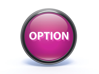 option circular icon on white background